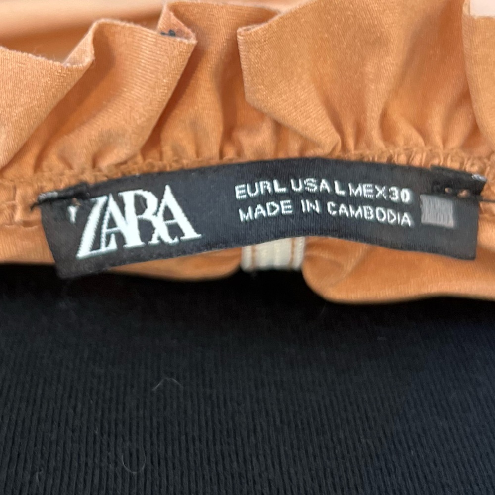 Zara Ruffled Brown Camisole - Picture 3 of 3